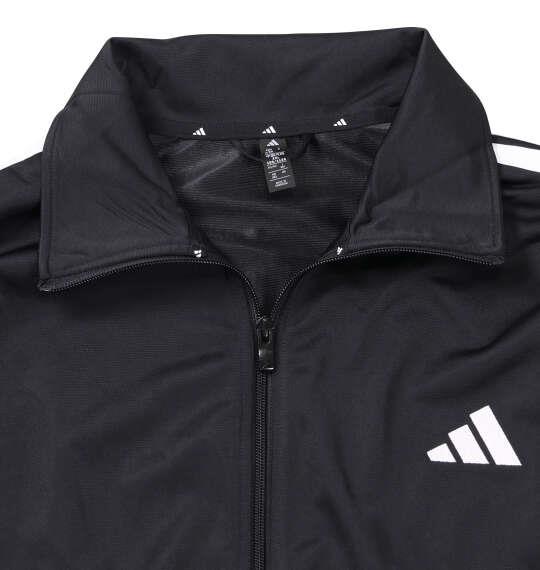 大きいサイズ メンズ adidas 3ST WU トラック ジャケット ブラック×ホワイト 1248-6314-1 3XL 4XL 5XL