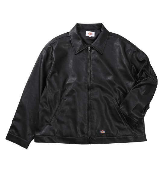 大きいサイズ メンズ DICKIES フェイクレザー アイゼンハワー ジャケット ブラック 1273-6341-1 3L 4L 5L