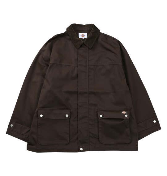 大きいサイズ メンズ DICKIES TCツイル ユーティリティ ジャケット ダークブラウン 1273-6342-1 3L 4L 5L
