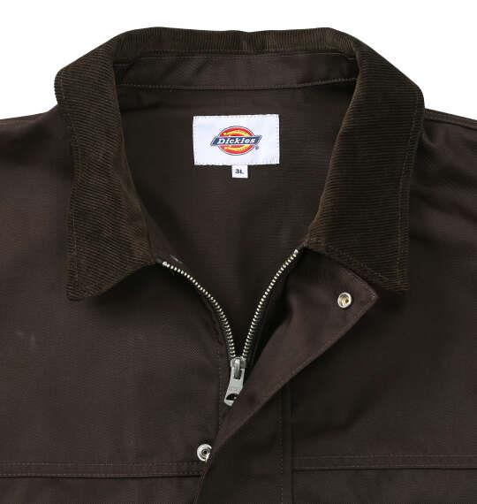 大きいサイズ メンズ DICKIES TCツイル ユーティリティ ジャケット ダークブラウン 1273-6342-1 3L 4L 5L
