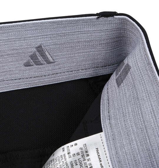 大きいサイズ メンズ adidas golf 撥水防風ロゴ ロング パンツ ブラック 1274-6351-1 104 108