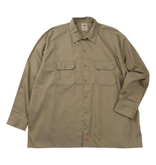 大きいサイズ メンズ DICKIES 574 長袖 ワーク シャツ ORIGINAL FIT カーキ 1277-6310-1 3L 4L 5L