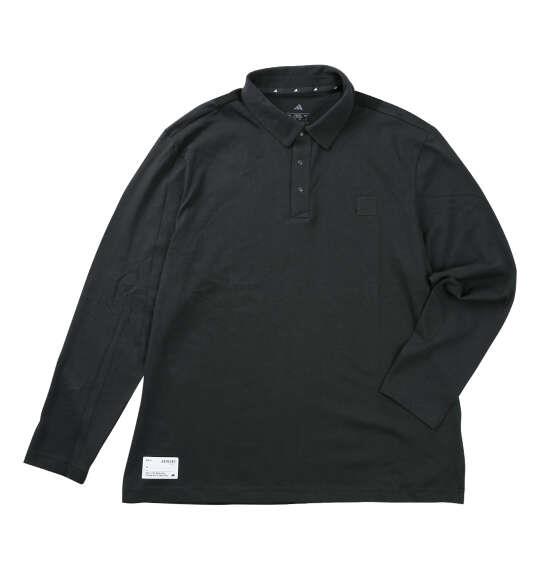 大きいサイズ メンズ adidas golf バックグラフィック 長袖 ポロシャツ カーボン 1278-6301-2 3XL 4XL 5XL