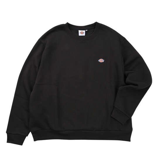 大きいサイズ メンズ DICKIES エンブロイダリーロゴ クルー スウェット ブラック 1278-6620-2 3L 4L 5L