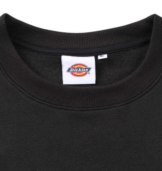 大きいサイズ メンズ DICKIES エンブロイダリーロゴ クルー スウェット ブラック 1278-6620-2 3L 4L 5L