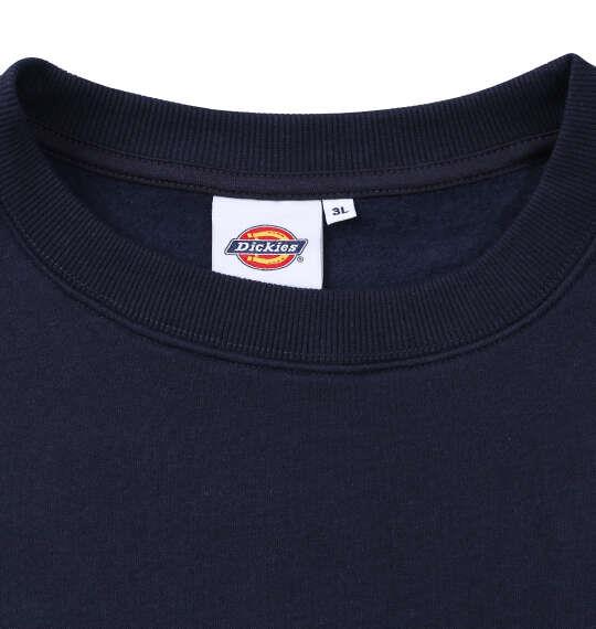 大きいサイズ メンズ DICKIES エンブロイダリーロゴ クルー スウェット ネイビー 1278-6620-3 3L 4L 5L