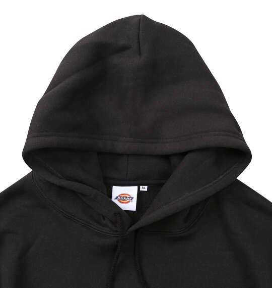 大きいサイズ メンズ DICKIES エンブロイダリーロゴ プル パーカー ブラック 1278-6621-2 3L 4L 5L