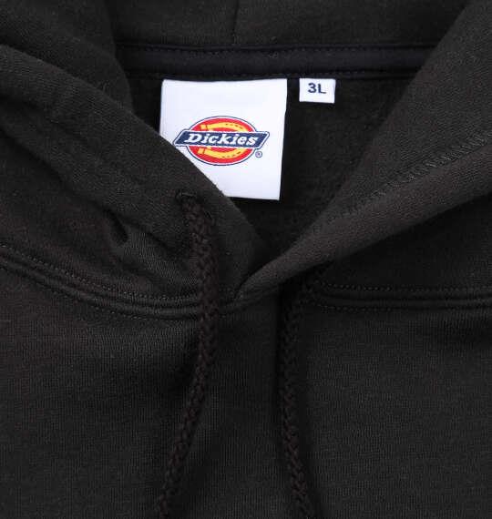 大きいサイズ メンズ DICKIES エンブロイダリーロゴ プル パーカー ブラック 1278-6621-2 3L 4L 5L