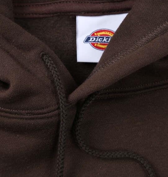 大きいサイズ メンズ DICKIES エンブロイダリーロゴ プル パーカー ダークブラウン 1278-6621-4 3L 4L 5L