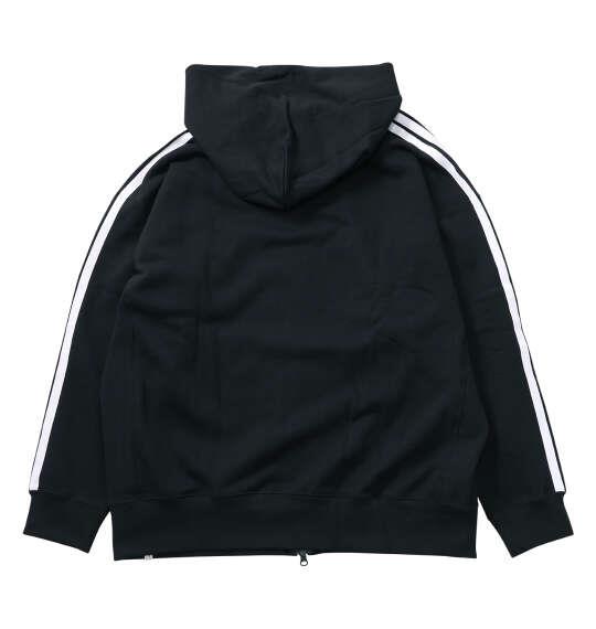 大きいサイズ メンズ adidas ESS+3S スウェット フルジップ フーディ ブラック 1248-6312-2 3XL 4XL 5XL