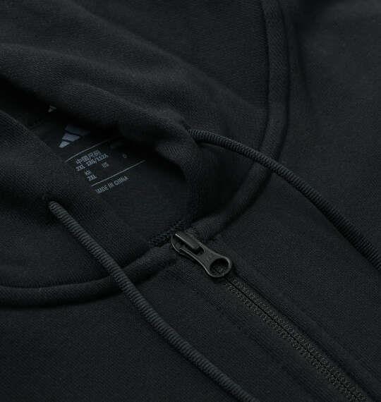 大きいサイズ メンズ adidas ESS+3S スウェット フルジップ フーディ ブラック 1248-6312-2 3XL 4XL 5XL