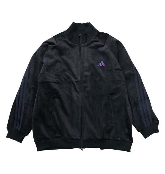 大きいサイズ メンズ adidas STADIUM VELOR トラック ジャケット ブラック 1248-6315-1 4XL 5XL