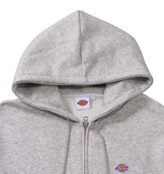 大きいサイズ メンズ DICKIES エンブロイダリーロゴ フルジップ パーカー ヘザーグレー 1278-6622-1 3L 4L 5L