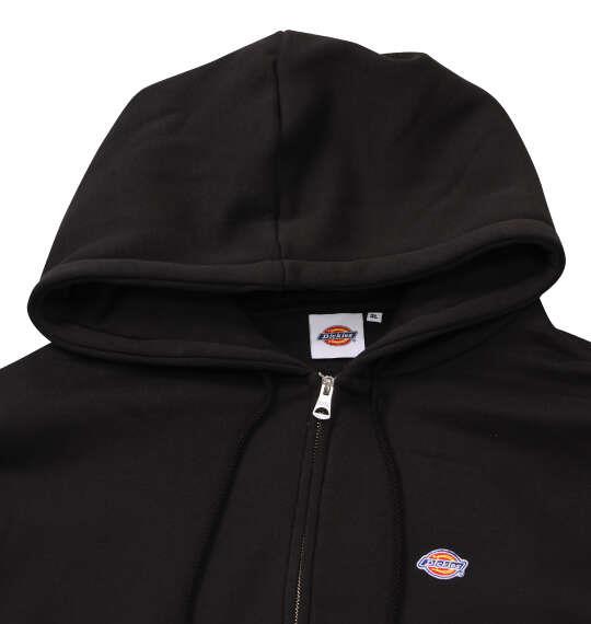 大きいサイズ メンズ DICKIES エンブロイダリーロゴ フルジップ パーカー ブラック 1278-6622-2 3L 4L 5L