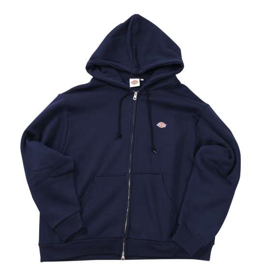 大きいサイズ メンズ DICKIES エンブロイダリーロゴ フルジップ パーカー ネイビー 1278-6622-3 3L 4L 5L