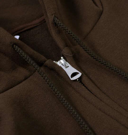 大きいサイズ メンズ DICKIES エンブロイダリーロゴ フルジップ パーカー ダークブラウン 1278-6622-4 3L 4L 5L