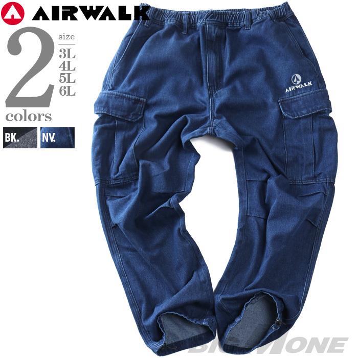 大きいサイズ メンズ AIRWALK エアウォーク デニム カーゴ パンツ 秋冬新作 amw63202az