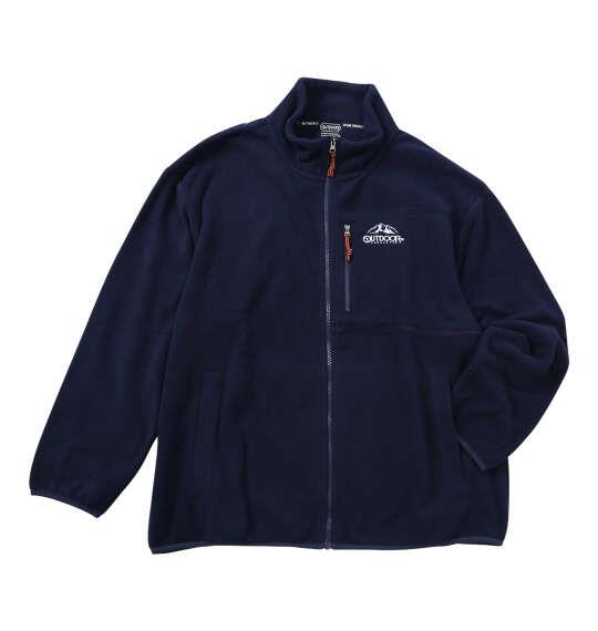 大きいサイズ メンズ OUTDOOR PRODUCTS フリース ジャケット ネイビー 1253-6330-1 3L 4L 5L 6L 7L 8L