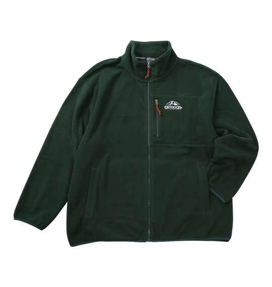 大きいサイズ メンズ OUTDOOR PRODUCTS フリース ジャケット グリーン 1253-6330-2 3L 4L 5L 6L 7L 8L