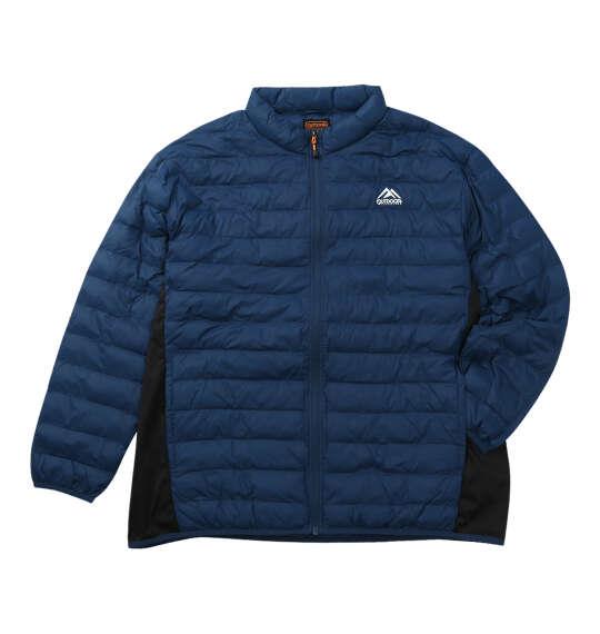 大きいサイズ メンズ OUTDOOR PRODUCTS  中綿 キルト × エステル ダンボール ジャケット ネイビー 1253-6334-1 3L 4L 5L 6L 7L 8L