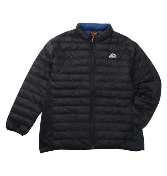 大きいサイズ メンズ OUTDOOR PRODUCTS  中綿 キルト × エステル ダンボール ジャケット ブラック 1253-6334-2 3L 4L 5L 6L 7L 8L