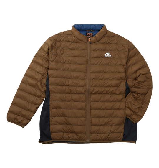 大きいサイズ メンズ OUTDOOR PRODUCTS  中綿 キルト × エステル ダンボール ジャケット ブラウン 1253-6334-3 3L 4L 5L 6L 7L 8L