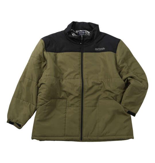 大きいサイズ メンズ OUTDOOR PRODUCTS タフタ裏アルミ 中綿 キルト ジャケット カーキ 1253-6335-1 3L 4L 5L 6L 7L 8L