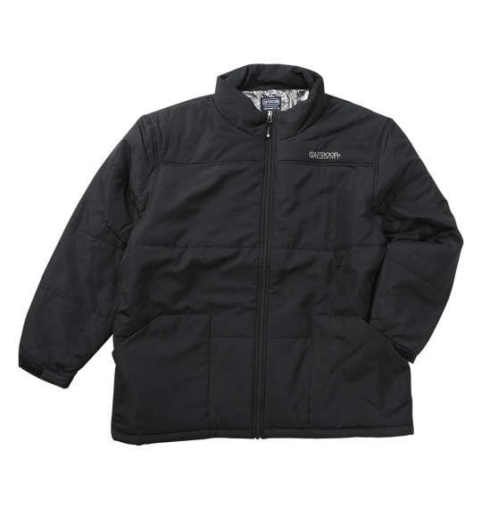大きいサイズ メンズ OUTDOOR PRODUCTS タフタ裏アルミ 中綿 キルト ジャケット ブラック 1253-6335-2 3L 4L 5L 6L 7L 8L