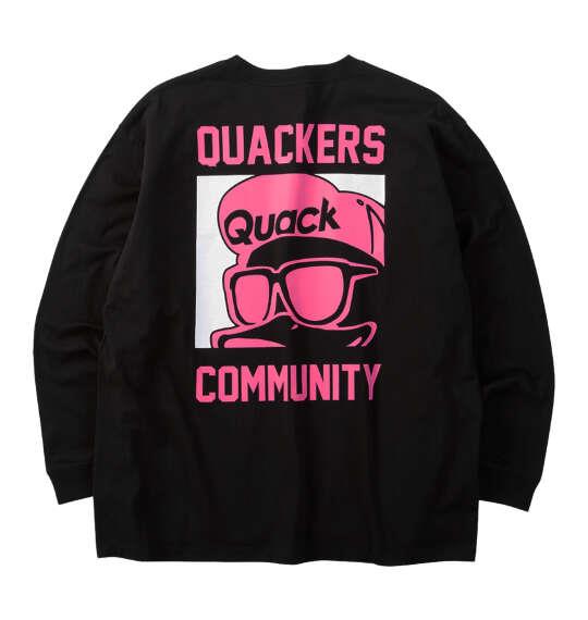大きいサイズ メンズ b-one-soul DUCK DUDEスクエアプリント 長袖 Tシャツ ブラック 1258-6360-2 3L 4L 5L 6L