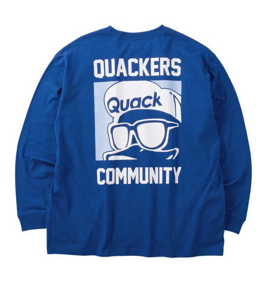 大きいサイズ メンズ b-one-soul DUCK DUDEスクエアプリント 長袖 Tシャツ ロイヤルブルー 1258-6360-3 3L 4L 5L 6L