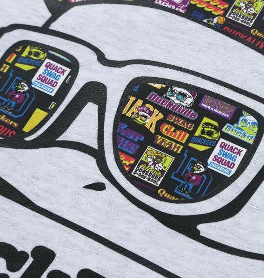 大きいサイズ メンズ b-one-soul DUCK DUDEロゴシートプリント クルー スウェット ホワイト杢 1258-6361-1 3L 4L 5L 6L