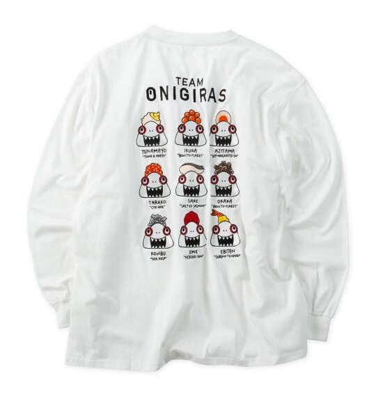 大きいサイズ メンズ MOG MONSTERS オニギラス 長袖 Tシャツ ホワイト 1278-6640-1 3L 4L 5L 6L