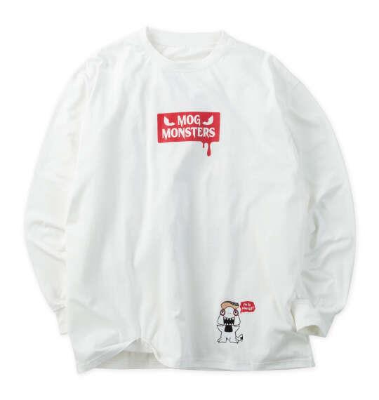 大きいサイズ メンズ MOG MONSTERS オニギラス 長袖 Tシャツ ホワイト 1278-6640-1 3L 4L 5L 6L