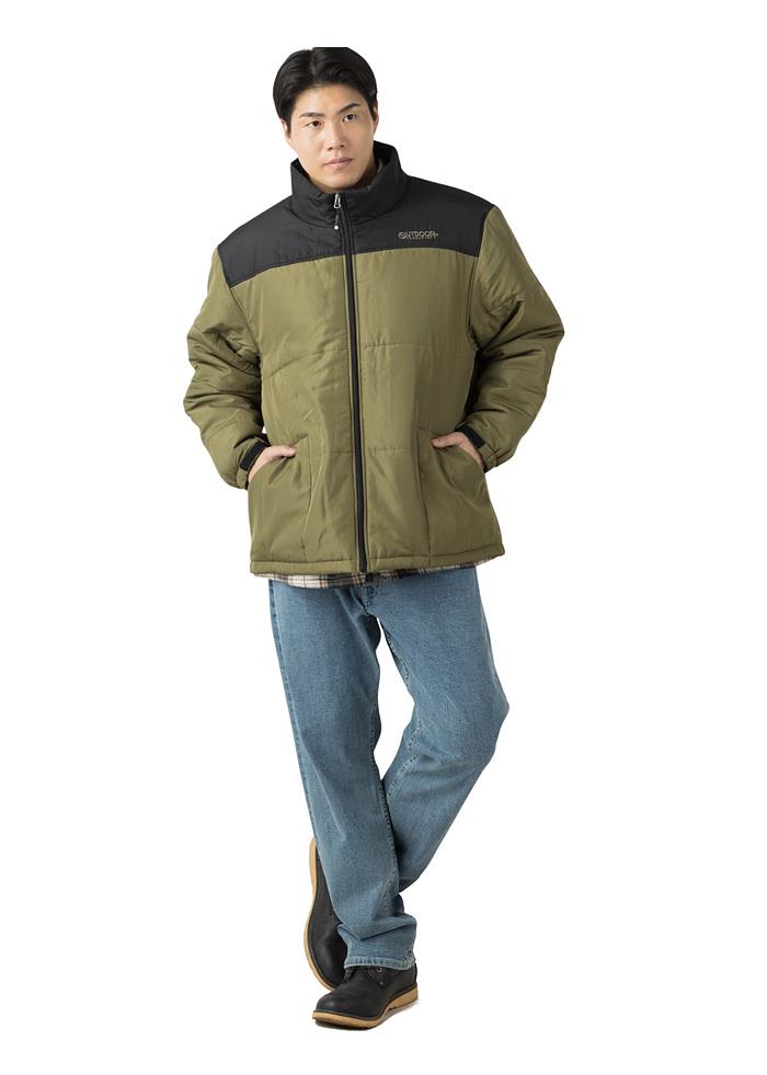 大きいサイズ メンズ OUTDOOR PRODUCTS アウトドアプロダクツ 切替 中綿 スタンド ブルゾン 秋冬新作 c1661e 【fre】