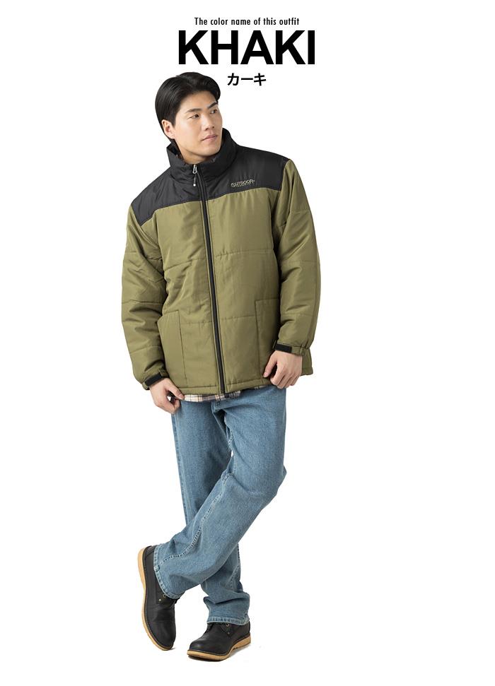 大きいサイズ メンズ OUTDOOR PRODUCTS アウトドアプロダクツ 切替 中綿 スタンド ブルゾン 秋冬新作 c1661e 【fre】