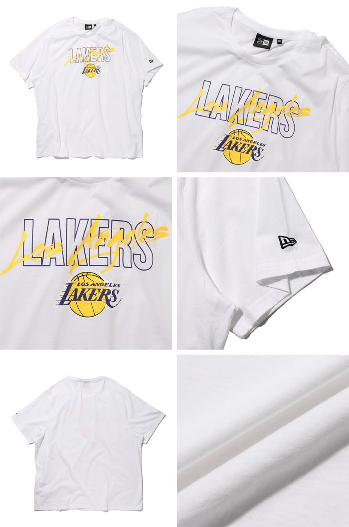 大きいサイズ メンズ NEW ERA ニューエラ NBA レイカーズ 半袖 Tシャツ LA LAKERS USA直輸入 60758768