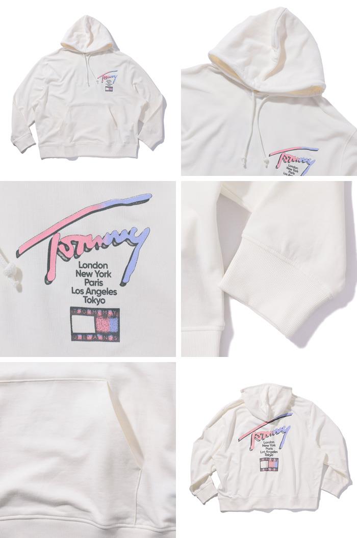 大きいサイズ メンズ TOMMY JEANS トミージーンズ ロゴプリント プルオーバー パーカー USA直輸入 dm0dm23129