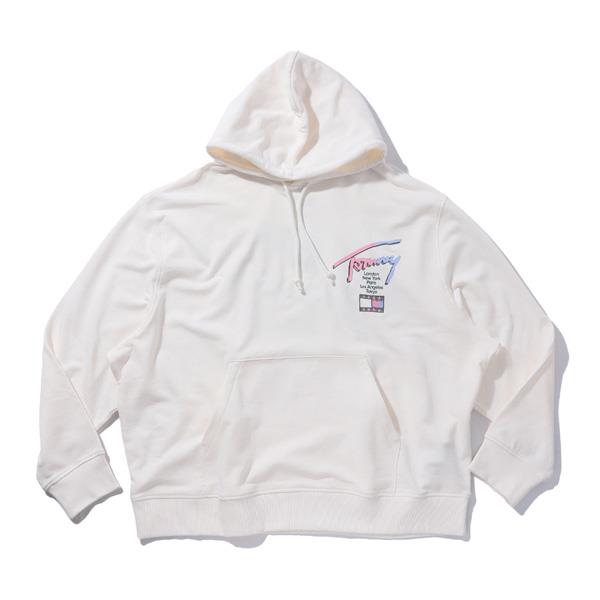 大きいサイズ メンズ TOMMY JEANS トミージーンズ ロゴプリント プルオーバー パーカー USA直輸入 dm0dm23129