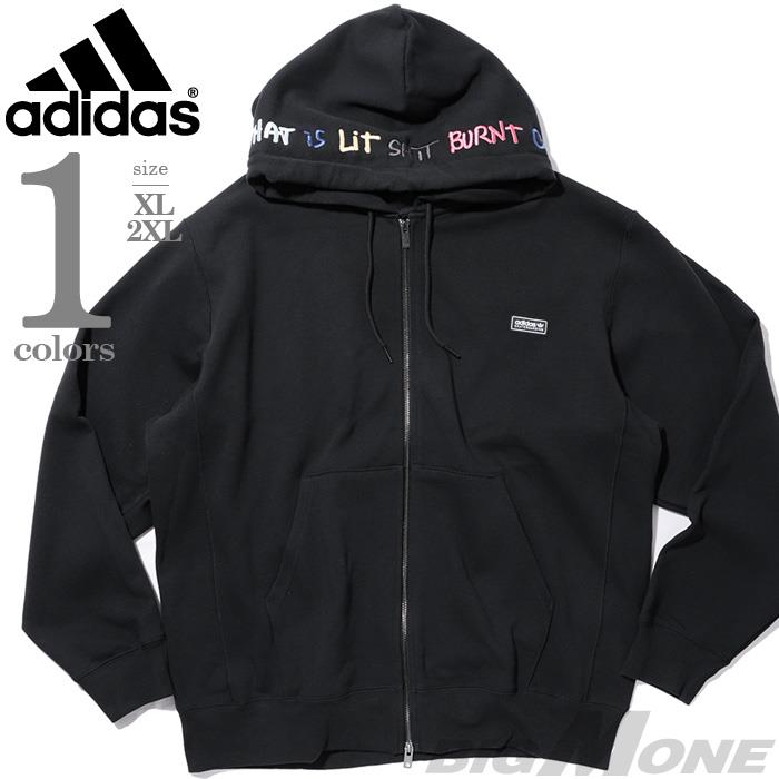 大きいサイズ メンズ ADIDAS アディダス フルジップ パーカー USA直輸入 kq6273